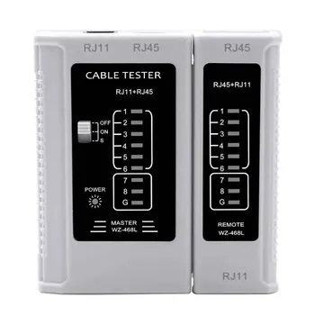 Проблема с подключением И проводкой Тестер сетевого кабеля с питанием от аккумулятора Микроинтерфейс Ethernet Lan Обнаружение инструмента для ремонта RJ45 RJ11