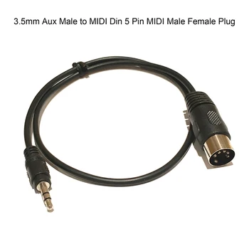 3,5 мм Стереоразъем Аудиокабель 3,5 мм Aux Male-MIDI Din 5-Контактный Разъем MIDI Male-Female 0,5 м Для Микрофона MIC