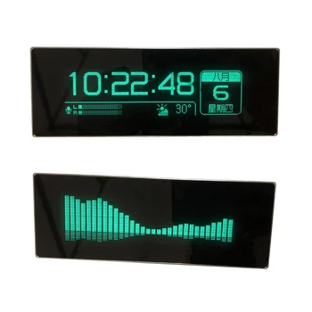 VFD Музыка Индикатор звукового спектра Усилитель VU DB Дисплей счетчика Прецизионные часы Плата усилителя Алюминиевый корпус шасси