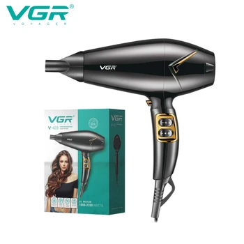 VGR Hair Dyer Профессиональный Фен для волос Мощностью 1800-2200 Вт, Электрический Фен для волос, Защита От перегрева, Безопасная Бытовая Техника V-423