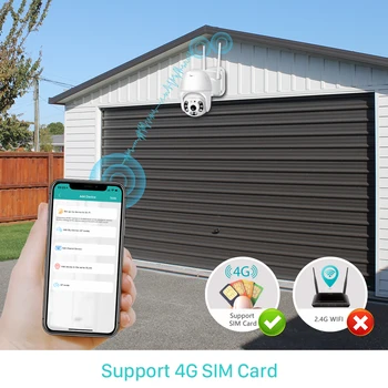 4G SIM-карта Wifi IP-камера 1080P 3MP Full HD Беспроводная WIFI Уличная PTZ-Камера Безопасности двухстороннее Аудио Ai Обнаружение человека Камера Видеонаблюдения Изображение 2
