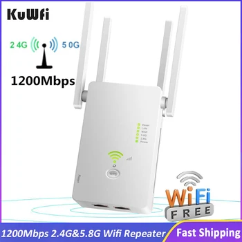 KuWFi 1200 Мбит/с Wifi Ретранслятор Двухдиапазонный Беспроводной 2,4 Г/5 Г Wifi Удлинитель AP Маршрутизатор Wifi Усилитель сигнала С 4 шт. Антеннами