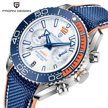 Дизайн Pagani 2021 Новые Роскошные Модные Кварцевые часы Для мужчин, Лучший бренд, Водонепроницаемый Спортивный хронограф из нержавеющей Стали Relogio Masculino