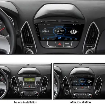 Автомагнитола Android 10 для Hyundai Tucson IX35 2011-2015, 10-дюймовый сенсорный FM-радио, GPS-навигатор, плеер, управление рулевым колесом Изображение 2