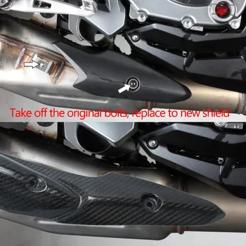 Крышка выхлопной трубы мотоцикла из углеродного волокна, Защита от ожогов, Тепловой щит, Защита от коррозии, оболочка для Kawasaki Z900 Z 900 2017-2023 Изображение 2