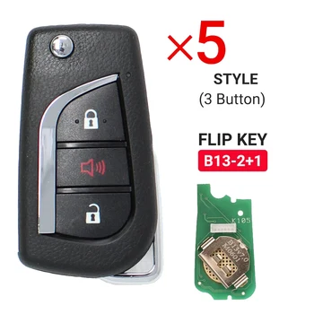 5 шт. KEYDIY B13-2 + 1 Универсальный 3-кнопочный Автомобильный ключ дистанционного управления серии B KD для KD900 KD900 + URG200 KD-X2 Mini для Toyota Изображение 2