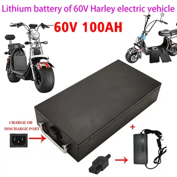 Электрический скутер 60V 40ah для мотоцикла мощностью 250 Вт ~ 1500 Вт/трехколесного велосипеда/велосипеда, водонепроницаемая литиевая батарея + зарядное устройство 67,2 В