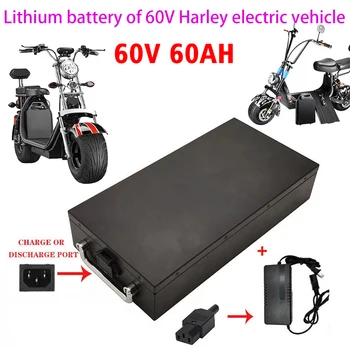 Электрический скутер 60V 40ah для мотоцикла мощностью 250 Вт ~ 1500 Вт/трехколесного велосипеда/велосипеда, водонепроницаемая литиевая батарея + зарядное устройство 67,2 В Изображение 2