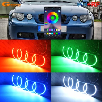 Для BMW 3 серии E46 Compact 2001-2005 RF С Беспроводным удаленным приложением Bluetooth Многоцветный Ультра яркий RGB светодиодный комплект Angel Eyes
