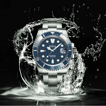 Мужские часы DUKA Divers NH35, автоматические часы для мужчин, механические часы, Светящееся сапфировое зеркало, Спортивные Роскошные часы Reloj Hombre Изображение 2
