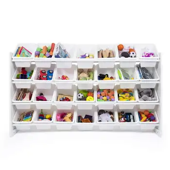Органайзер для хранения игрушек с 28 ящиками для хранения, белый Подвесной шкаф-органайзер для путешествий, шкатулка для ювелирных изделий, шторная коробка, дисплей для хранения, организация Изображение 2