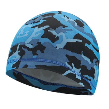 Летняя камуфляжная велосипедная кепка, быстросохнущий ледяной шелк, Солнцезащитный крем, Дышащие велосипедные шлемы Унисекс с защитой от пота, подкладка из внутренней желчи Изображение 2