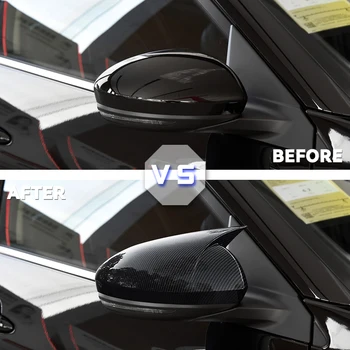 Автоматическая Левая Правая Крышка Зеркала заднего вида Из углеродного волокна Для Nissan Sylphy Sentra 2020 2021 Автомобильное зеркало заднего вида Изображение 2