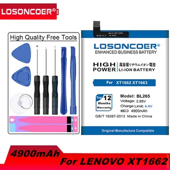 LOSONCOER BL265 4900 мАч Для Lenovo M Kung-Fu XT1662 Аккумулятор Для MOTO M XT1662 XT1663 Аккумулятор для мобильного телефона + Быстрое прибытие