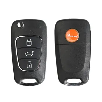 10 шт./лот, проводной дистанционный ключ Xhorse XKHY02EN для Hyundai, Флип, 3 кнопки, Английская версия для мини-ключа VVDI, инструмент Изображение 2