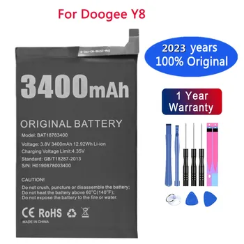 2023 Года Новый BAT18783400 Оригинальный Аккумулятор Для Doogee Y8 3400 мАч, Сменные Батареи для телефона, Высокое Качество, Bateria + Инструменты