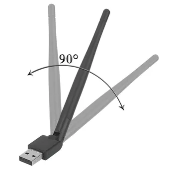 Rt5370 USB 2.0 150 Мбит / с WiFi антенна MTK7601 Беспроводная сетевая карта 802.11b / g / n LAN Адаптер с поворотной антенной Изображение 2