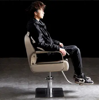 Салонное парикмахерское КРЕСЛО для салона, специализированное высококачественное подъемное вращающееся сиденье Изображение 2
