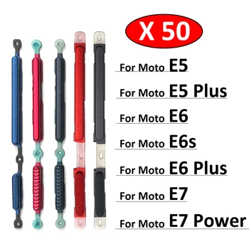 50 Шт. Оригинальный Для Motorola Moto E5 E6 E6s Plus E7 Боковой Ключ Питания и кнопка регулировки громкости Запасные Части