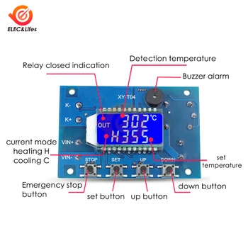 T04-W Интеллектуальный WIFI Дистанционный Высокотемпературный Цифровой Термостат K-типа Термопары Высокотемпературный контроллер -99 ℃-999 ℃ Изображение 2