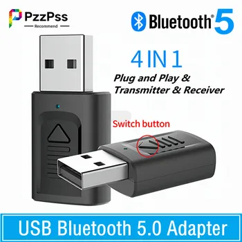 USB Bluetooth 5,0 Аудиоприемник Передатчик 4 В 1 Мини Стерео Bluetooth AUX RCA USB 3,5 мм Разъем для ПК телевизора Автомобильного Беспроводного адаптера