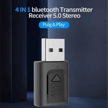 USB Bluetooth 5,0 Аудиоприемник Передатчик 4 В 1 Мини Стерео Bluetooth AUX RCA USB 3,5 мм Разъем для ПК телевизора Автомобильного Беспроводного адаптера Изображение 2