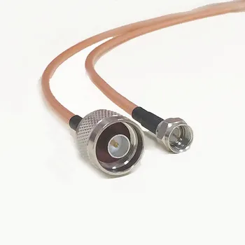 Высококачественный Штекерный Выключатель с низким затуханием N, Штекерный кабель с Косичкой RG142, 50 см, 20