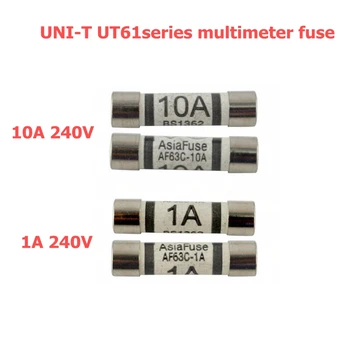 4 шт. Мультиметр UNI-T Керамический предохранитель 10A 250 В и 1A 250 В для ut61a ut61b ut61c ut61d ut61e Цифровой мультиметр