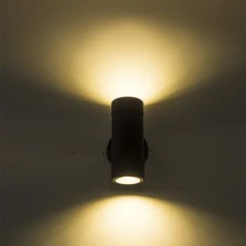 Современные светодиодные наружные настенные светильники up down с водонепроницаемым эффектом настенного светильника IP65 AC 85-265 В наружное освещение крыльца наружный настенный светильник