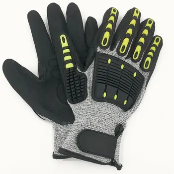 Сверхпрочные перчатки, устойчивые к порезам, Рабочие перчатки с защитой от вибрации, масла, Амортизирующие механические воздействия TPR Изображение 2