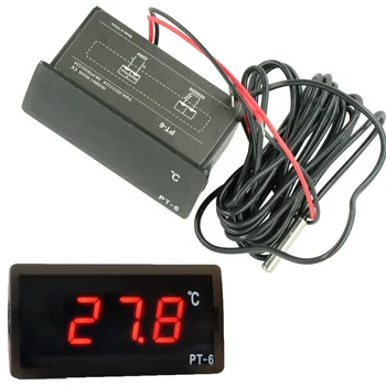 Цифровой автомобильный термометр переменного тока 220 В, измеритель температуры автомобиля, новейший автомобильный термометр переменного тока с 2-метровым NTC-датчиком Изображение 2