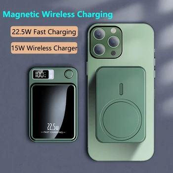 20000 мАч Магнитное Qi Беспроводное Зарядное Устройство Power Bank 22,5 Вт Быстрая Зарядка для iPhone 14 13 12 11 Samsung Huawei Xiaomi Mini Powerbank Изображение 2