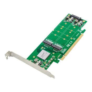 PCIE x16 M.2 NVMe SSD адаптер Карта расширения Профессиональная поддержка Plug and Play M.2 M key и B + M key чип Asmedia ASM2824