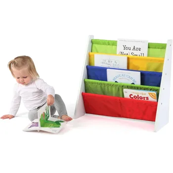 Подставка для детских книг с тканевыми накладными рукавами, основная /белая Изображение 2