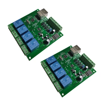 2X LAN Ethernet RJ45 TCP/IP веб-пульт дистанционного управления с 4-канальным релейным сетевым контроллером UDP W5500