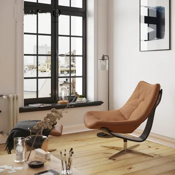 Дизайнерское высококачественное кресло для домашнего отдыха Rochburg network, красное ленивое кресло с откидной спинкой, одиночное кресло Изображение 2