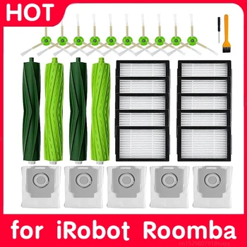 Бумажный Пакет для iRobot Roomba I7 I7 + I3 I3 + I4 J7J7 + I6 I6 + I8 + E5 E6 E7 Робот-Пылесос Hepa Фильтр Боковая Щетка Замена