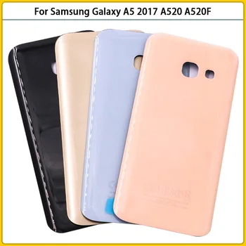 Для Samsung Galaxy A5 2017 A520 A520F SM-A520F Задняя крышка Батарейного Отсека Задняя дверь 3D Стеклянная Панель Корпус Чехол Клей + Замена объектива Изображение 2