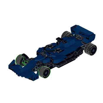 MOC-108043 Мини-формула F1 Гоночный автомобиль строительный блок Спортивная головоломка игрушечная модель для детского подарка Изображение 2