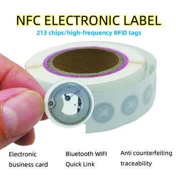 10ШТ NFC-Метка Nfc213 Label 213 Наклеек RFID-наклейка 13,56 МГц Для Huawei Share Ios13 Ярлыки Персональной автоматизации Изображение 2