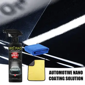 Керамическое покрытие для автомобиля, быстрорастворимый гидрофобный жидкий полимер С полотенцем из микрофибры, средство для распыления покрытия для автомобиля, Керамическое покрытие для автомобиля