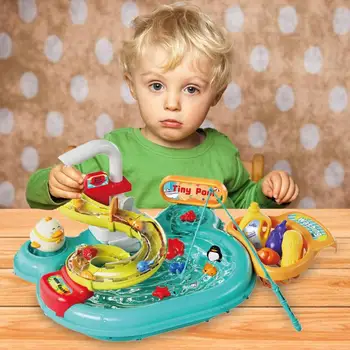 Игрушечная кухонная мойка с многофункциональной игровой кухонной раковиной Без зацепления, детская игрушка для кухни, ванной комнаты и дома Изображение 2