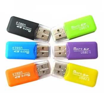 SIANCS Красочный внешний кардридер Mini USB 2.0 Card Reader для TF-карты для ПК MP3 MP4-плеер USB-концентратор адаптер Изображение 2