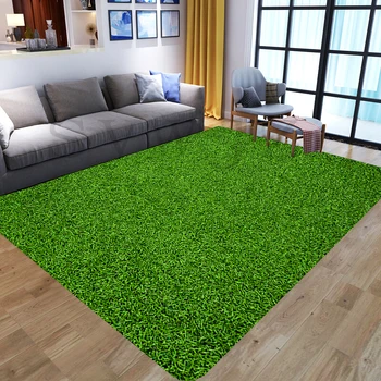 Зеленая трава, коврик для пола в гостиной, 3D печать, газон, растение, Украшение спальни, Дверной коврик, Ковер, Нескользящий коврик, Коврик для пола в ванной