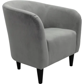 Диван-кресло с акцентом на ванну из микрофибры, голубовато-серый, классические, но современные стулья для гостиной, мебель для спальни, мебель для дома