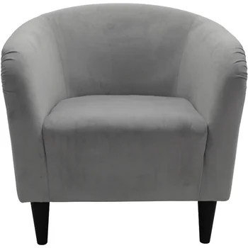 Диван-кресло с акцентом на ванну из микрофибры, голубовато-серый, классические, но современные стулья для гостиной, мебель для спальни, мебель для дома Изображение 2