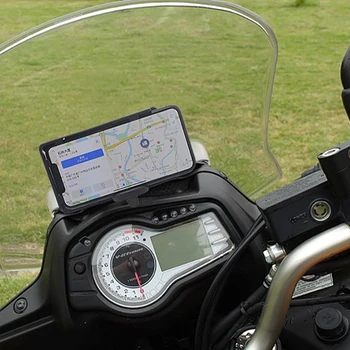 Новый Мотоциклетный Держатель для мобильного телефона Suzuki V-Strom650 V-Strom 650 XT 2012 2013 2016 GPS навигационный кронштейн, Поддерживающий Держатель Изображение 2