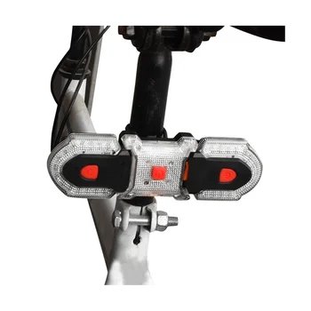 Велосипедная передняя задняя сигнальная лампа безопасности, Беспроводное управление, Велосипедный указатель поворота, USB Перезаряжаемый задний фонарь