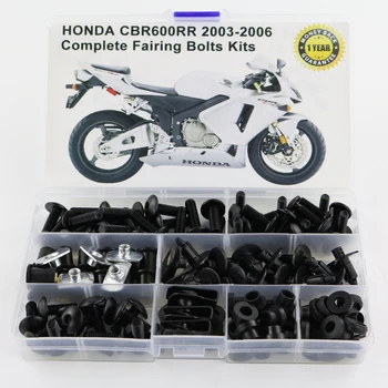 Подходит для Honda CBR 600RR CBR600RR 2003-2006 Мотоцикл в комплекте Полный комплект болтов для обтекателя Винты Шайба Крепежные гайки