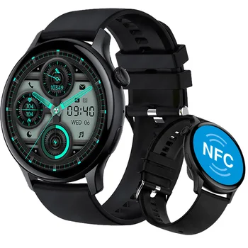 Смарт-часы с AMOLED HD экраном, Женский подарок, Фитнес-трекер, Браслет для измерения артериального давления, смарт-часы с NFC, Bluetooth-вызов, Мужские часы для движения